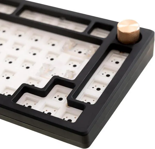 Alt view image 5 of 7 - GK GAMAKAY SN75 75% Mechanical Keyboard Kit, VIA Programmable Hot Swap Tri-Mode Bluetooth/Type-C/2.4G Wireless RGB Customized Keyboard Kit, PCB Mounting Plate EVA Sound Insulation Mat (Black)