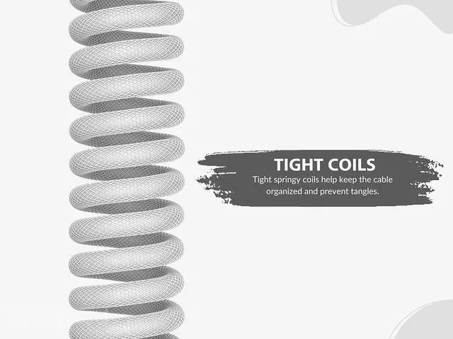 Alt view image 5 of 7 - Ranked Coiled Keyboard Cable | Handcrafted Double-Sleeved Braided Cable | USB Type C to A | 5-Pin Aviator Connector for Custom Mechanical Gaming Keyboard | Support Fast Charge 20W (White)