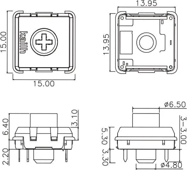 Alt view image 4 of 5 - Kailh Choc Low Profile V2 Switch for Mechanical Gaming Keyboard, 5-Pin Tactile Switch (Brown, 108pcs)