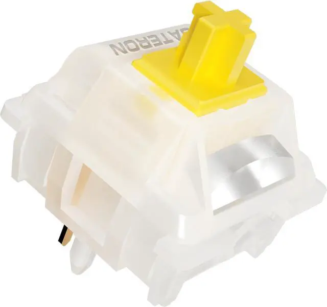 Main image of GATERON Milky Yellow Pro V3 Keyboard Switches, Pre-lubed Linear 5 pin for All MX Mechanical Keyboard (108PCS)