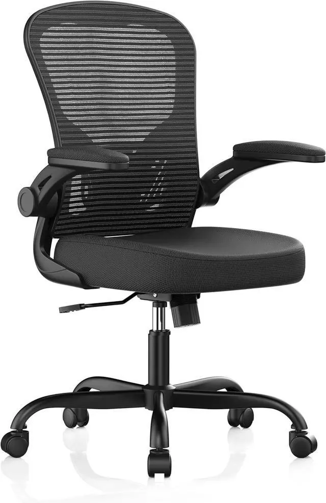 Main image of Office Chair, Ergonomic Desk Chairs 330LBS Capacity High Back Mesh Computer Chair with Flip-up Armrests, Comfy Work Chair with Adjustable Lumbar Support, Rolling Chair