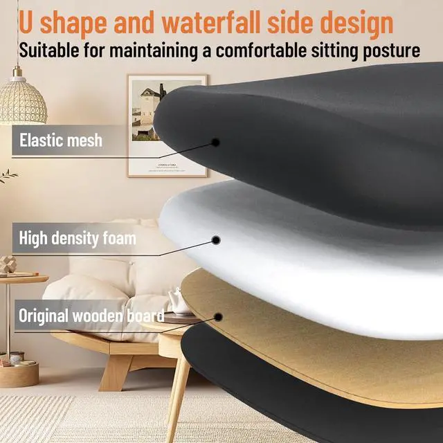 Alt view image 4 of 7 - Office Chair, Ergonomic Breathable Mesh,Flip-Up Arms and Adjustable High Back Lumbar Support,Comfy Computer Chair for Home Office (Black, 407)