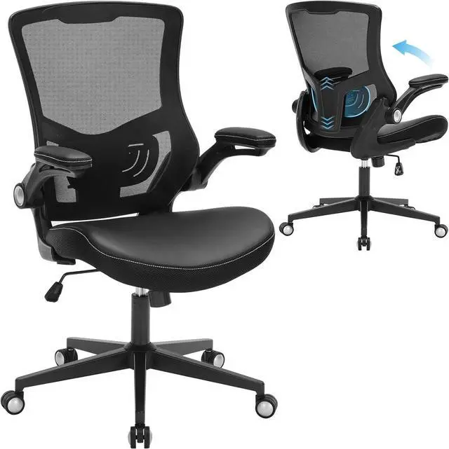 Main image of Office Chair Ergonomic Desk Chair 350lbs Comfy Mesh Computer Chair with Adjustable Lumbar Support Flip-up Armrests, Executive Rolling Swivel Comfy Task Chair for Home Office