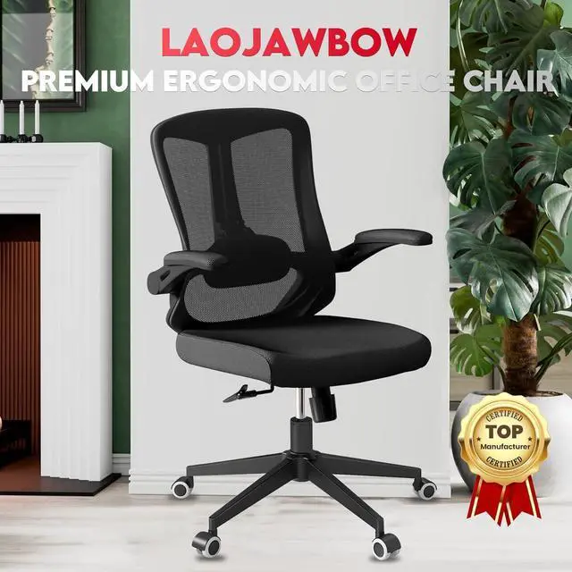 Alt view image 7 of 7 - Ergonomic Office Chair - 400LB Comfy Desk Chairs with Headrest and Lumbar Back Support, Heavy Duty Mesh Computer Chairs with Wheels and Arms for Home Office, Study, Bedroom and Dorm (05black)