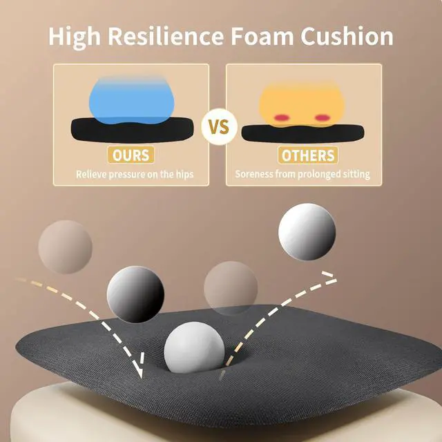 Alt view image 6 of 7 - naspaluro Ergonomic Office Chair | Mesh Back, Flip-Up Arms, Lumbar Support | Adjustable Height & Tilt Swivel  Comfortable Desk Chair for Home Office, Study, Work  Black