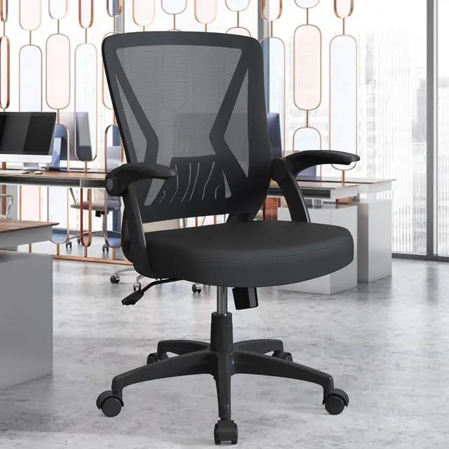 Main image of Mesh Ergonomic Swivel Home Office Computer Desk Chair with Height Adjustable Flips Up Arms