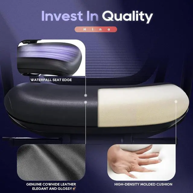 Alt view image 4 of 7 - Ergonomic Office Chair, High Back Mesh Desk Chair with Adjustable Lumbar Support, Reclining Backrest, 4D Armrests, Breathable Mesh, Comfortable Computer Chair for Home Office, Work,Study