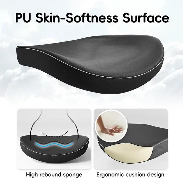 Alt view image 5 of 7 - Ergonomic Office Chair-Computer X-Shaped Chair Mesh PU Leather with Adjustable Lumbar Support-Executive Desk Chair High Back with Headrest Flip-Up Arms for Long Hours (Black)