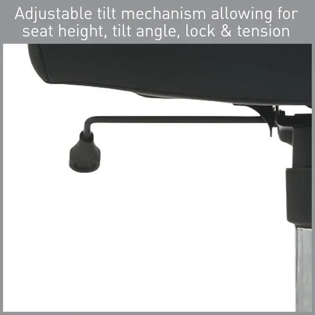 Alt view image 4 of 6 - Realspace® Modern Comfort Series Winsley Bonded Leather Mid-Back Chair, Black