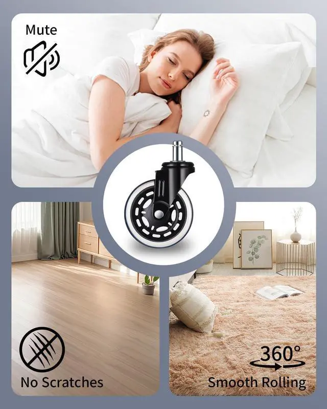 Alt view image 5 of 7 - 800lbs Executive Chairs, Lazy boy Office Chairs with Adjustable Lumbar Support, Office Chair for Heavy People, Heavy Duty Office Chair with Quiet Rubber Wheel and Extra Wide seat