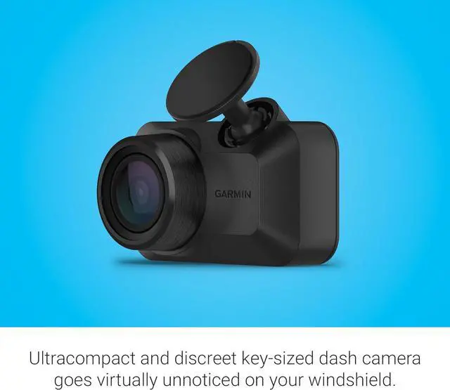 Alt view image 5 of 7 - Garmin Dash Cam Mini 3 Ultracompact 1080p HD Camera | 140° FOV, Clarity Polarizer, Voice Control, Automatic Incident Detection Recording | with Signature Series 256GB Micro SDXC Card