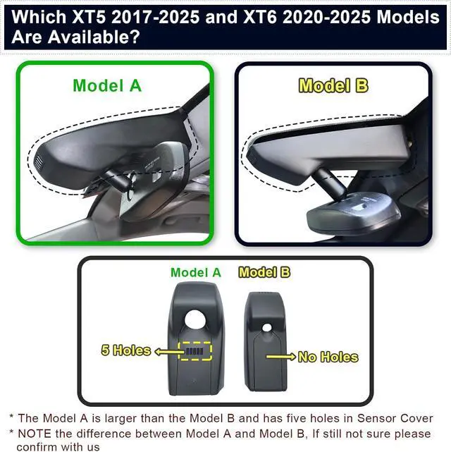 Alt view image 2 of 7 - 4K Dash Cam Custom fit for Cadillac XT5 2017-2025 XT6 2020-2025(Model A), UHD 2160P Video, WiFi, App, Loop Recording, Easy to Install, 64GB Card