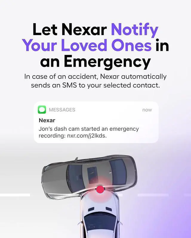 Alt view image 4 of 7 - Nexar Beam GPS Dash Cam - Dash Camera for Cars with 32GB SD Card Included Unlimited Cloud Storage 24H Parking Mode Dash Cam for Cars. Wireless Car Camera with 1-Year Nexar Classic App Subscription