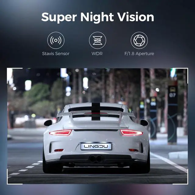 Alt view image 4 of 7 - D500 Smart Dash Cam for Cars, 4K Front Dash Cam with WiFi&GPS, 0.96" LCD Display Car Camera, Night Vision, WDR, Parking Mode, Loop Recording, G-Sensor, 150° Wide Angle