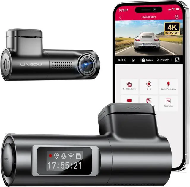 Main image of D500 Smart Dash Cam for Cars, 4K Front Dash Cam with WiFi&GPS, 0.96" LCD Display Car Camera, Night Vision, WDR, Parking Mode, Loop Recording, G-Sensor, 150° Wide Angle