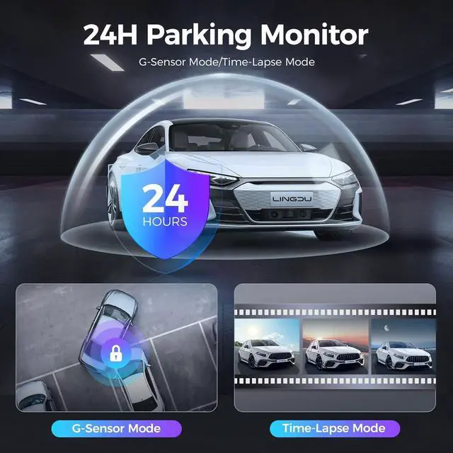 Alt view image 5 of 7 - D500 Smart Dash Cam for Cars, 4K Front Dash Cam with WiFi&GPS, 0.96" LCD Display Car Camera, Night Vision, WDR, Parking Mode, Loop Recording, G-Sensor, 150° Wide Angle