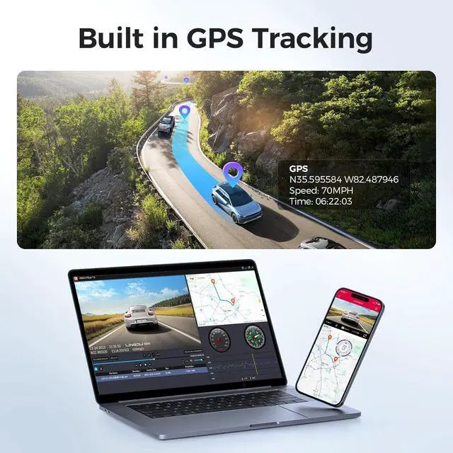 Alt view image 7 of 7 - D500 Smart Dash Cam for Cars, 4K Front Dash Cam with WiFi&GPS, 0.96" LCD Display Car Camera, Night Vision, WDR, Parking Mode, Loop Recording, G-Sensor, 150° Wide Angle