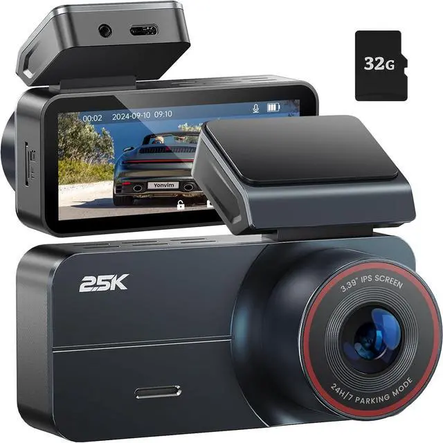 Main image of Dash CamDash Camera for Cars 2.5K with 3.39" IPS Screen & 32GB CardDash Cam Front 160° Wide Angle, Loop Recording for Night/Day Security,G-Sensor, Support 256 GB Max