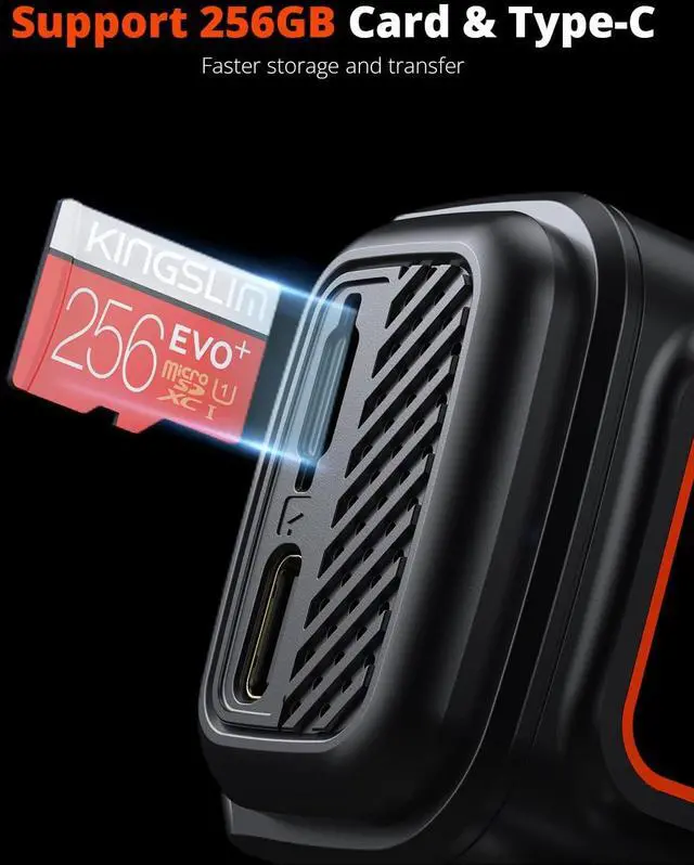 Alt view image 6 of 7 - Kingslim D6 4K Dash Cam Front and Inside, New Version Cabin Dual Dash Uber Car Camera with WiFi & GPS, 3 Channel Dashcam Upgradeable, Type C Charging, 256GB Supported, Night Vision, Parking Monitor