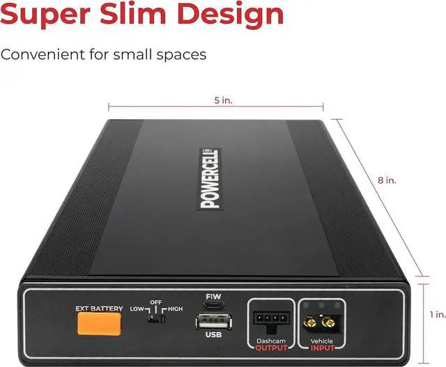 Alt view image 2 of 7 - BlackboxMyCar PowerCell 8 Dash Cam Battery Pack (with Spliced Hardwiring Kit for Thinkware Dash Cams)