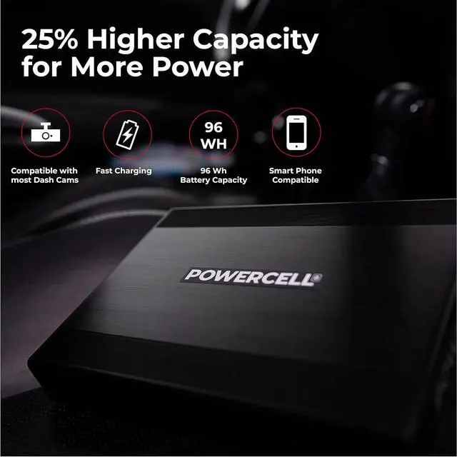 Alt view image 3 of 7 - BlackboxMyCar PowerCell 8 Dash Cam Battery Pack (with Spliced Hardwiring Kit for Thinkware Dash Cams)