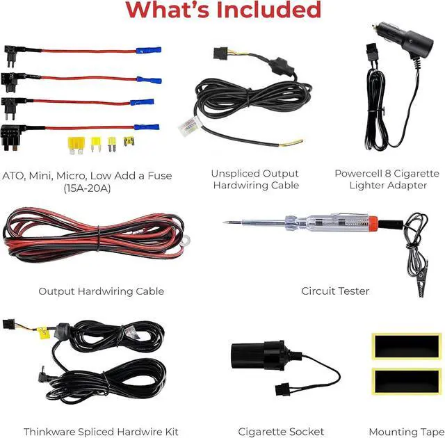 Alt view image 7 of 7 - BlackboxMyCar PowerCell 8 Dash Cam Battery Pack (with Spliced Hardwiring Kit for Thinkware Dash Cams)