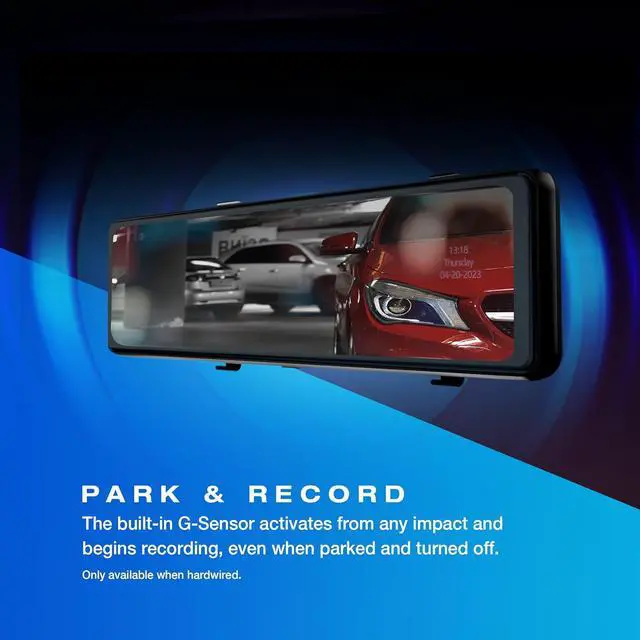 Alt view image 5 of 7 - Type S Y400 2-in-1 Car Mirror with Integrated 4K dashcam, Ultra HD Recording, Smart G-Sensor Incident Recording, Parking Surveillance, GPS, Motion Detection, 16GB SD Card Included