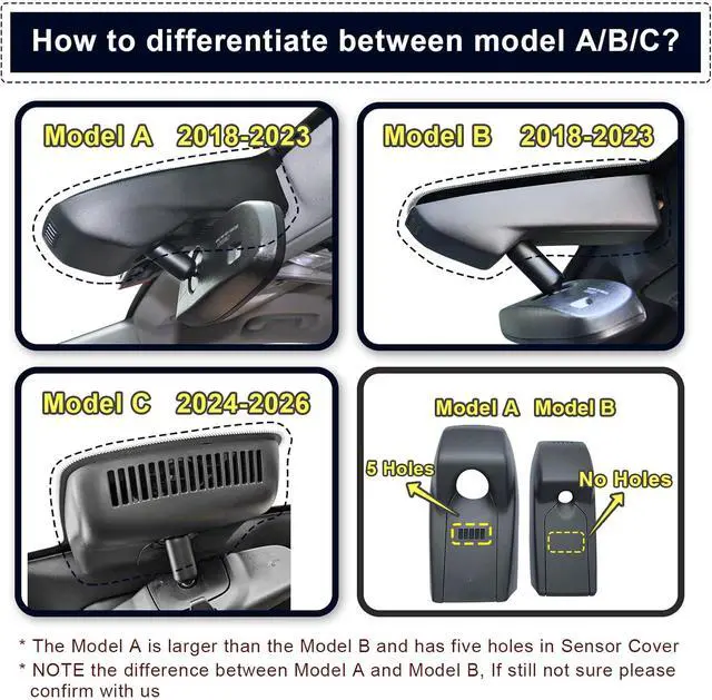 Alt view image 2 of 7 - Front 4K & Rear 1080p Dash Cam for GMC Acadia 2017-2023 (Model A), Model A & Model B Have Same Models Years but Vehicle Sensor Cover are Different, Free App & WiFi, 128GB Card