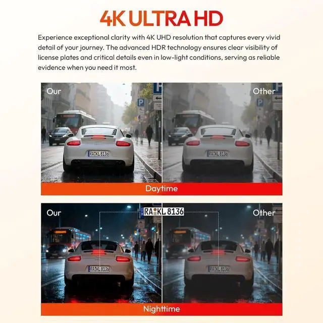 Alt view image 7 of 7 - 4K Dash Cam for 2022-2026 Toyota Tundra & Sequoia 2023-2026 Limited SR SR5 TRD Pro Limited Platinum (Gen3), OEM Style, WiFi & APP, Loop Recording, G-Sensor, Plug & Play, 64GB