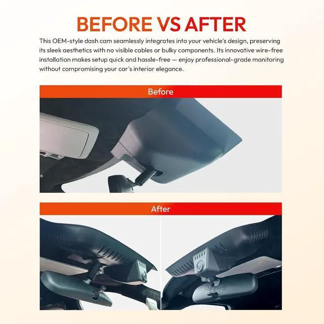 Alt view image 3 of 7 - 4K Dash Cam for 2022-2026 Toyota Tundra & Sequoia 2023-2026 Limited SR SR5 TRD Pro Limited Platinum (Gen3), OEM Style, WiFi & APP, Loop Recording, G-Sensor, Plug & Play, 64GB