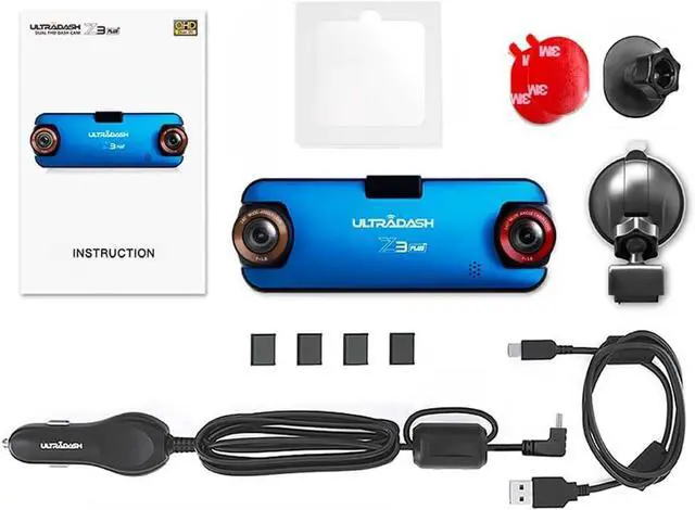 Alt view image 4 of 7 - UltraDash Z3+ Commercial Edition - Dual Lens Dash Cam for Rideshare Taxi Truck Ambulance Police Professional Drivers Wide Angle IR Lens Night Vision Infrared 2.7" LCD HDR Cabin Passenger