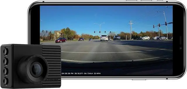 Main image of Garmin Dash Cam 56, Wide 140-Degree Field of View in 1440P HD, 2" LCD Screen and Voice Control, Very Compact with Automatic Incident Detection and Recording