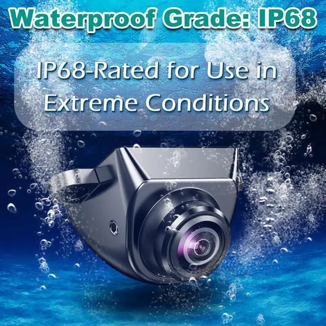 Alt view image 6 of 7 - Car Backup Camera with Dynamic Trajectory Guide Line, GreenYi HD 960x720 Reverse Rear/Front/Side View Cam, Adjustable Fisheye Lens, Waterproof Night Vision 170 Degree Wide View