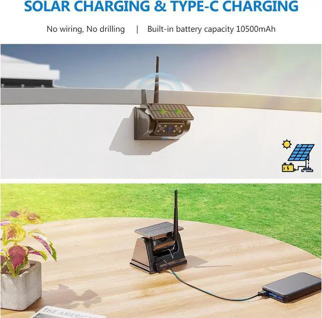 Alt view image 3 of 6 - WiFi Magnetic Solar Wireless Backup Camera, 10500mAh Rechargeable 1080P Rear View Camera for Truck RV Trailer Car, DVR Recording Night Vision IP69 Waterproof, App for Phone iOS Android AP1 DVKNM