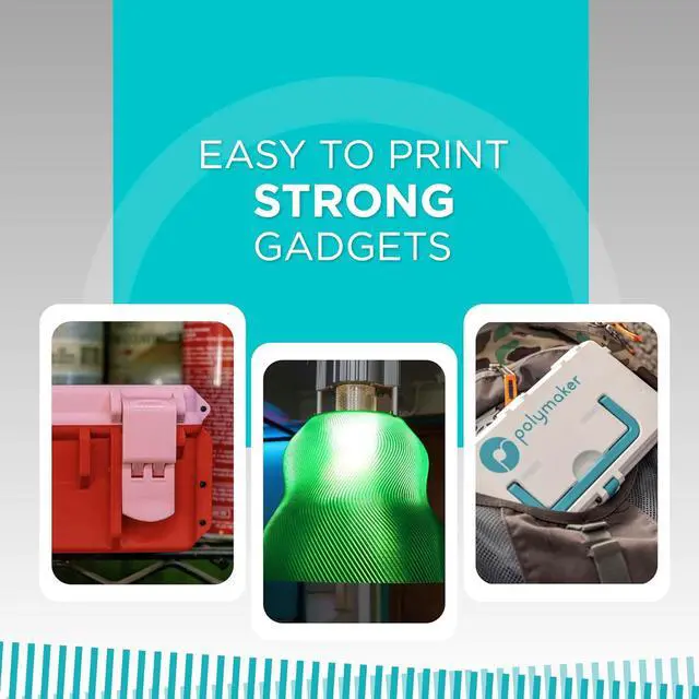 Alt view image 7 of 7 - Polymaker PETG Filament 1.75mm 1kg Clear 3D Printer Filament, PolyLite PETG 3D Printing Filament 1.75mm, Dimensional Accuracy +/- 0.03mm, Print with Most 3D Printers