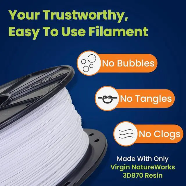 Alt view image 4 of 7 - 3D-Fuel Tough Pro PLA+ Filament for 3D Printing, Made in The USA, 3D Printer Filament, Dimensional Accuracy +/- 0.02 mm, 1.75 mm, 1 kg Spool, Brightest White