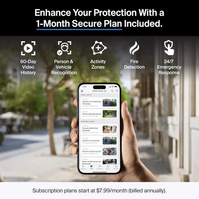 Alt view image 3 of 7 - Arlo Pro 3 Wireless LED Floodlight Security Camera 2K HDR, 2000-3000 Lumens, Custom Detections, Emergency Response, Connects to Wi-Fi, Color Night Vision, 2-Way Audio, Rechargeable (Black)