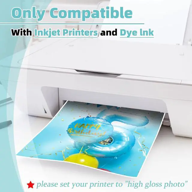 Alt view image 3 of 5 - Glossy Thin Printer Paper 8.5x11 Inches 100 Sheets for DIY Chip Bag and Custom Party Favors 30LB