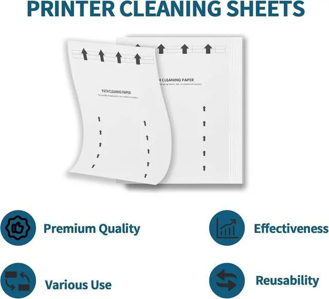 Alt view image 6 of 7 - Printer Cleaning Sheets 18-PackRemoves Ink,Dust,Dirt&Debris8.5 x 11 Inches, Thickened Design, Durable & Easy to Clean, Compatible with Laser&Inkjet Printers,Copiers,Fax Machines,Scanners (White)