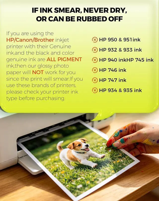 Alt view image 6 of 7 - Uinkit 200 sheets Bright White Single Sided Glossy Photo Paper 8.5x11 Letter Size 180gsm 48lb Instant Dry Dye Inkjet Paper, Smudge Resistant Professional Printing Papers for Home/Office Trial Use