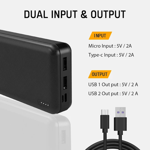 Alt view image 7 of 7 - Whsahans 5V 2A 20000mah Heated Vest Heated Jacket Battery Pack Power Bank Rechargeable Battery for for Heated Vests Heated Jackets Heated Hoodies for Men Women(No DC Port, Not Suit for 7.4v)