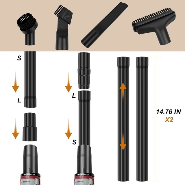 Alt view image 2 of 7 - ZU561 Replacement Hose Handle, Crevice Tool, Vacuum Hose Adapters Compatible with Shark Navigator Rotator Lift-Away Upright Vacuum Models ZU561, ZU560, ZU562, UV725