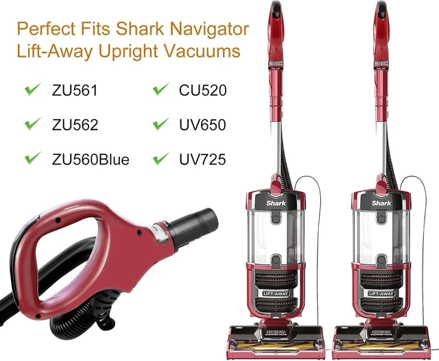 Alt view image 3 of 7 - ZU561 Replacement Hose Handle, Crevice Tool, Vacuum Hose Adapters Compatible with Shark Navigator Rotator Lift-Away Upright Vacuum Models ZU561, ZU560, ZU562, UV725