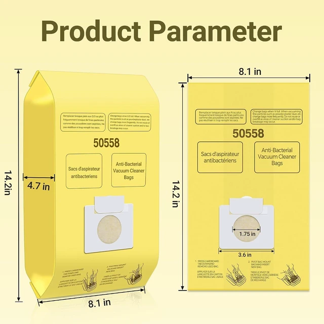 Alt view image 4 of 4 - 50558 Canister Cleaner Bag Replacement for Kenmore Vacuum