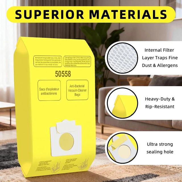 Alt view image 4 of 6 - 30 Pack Vacuum Cleaner Bags Replacement for Kenmore Canister Type C/Q 5055 50558, Type C-5 C-18,200 series, 400 series, 600 series, 700 series, 800 series Vacuums