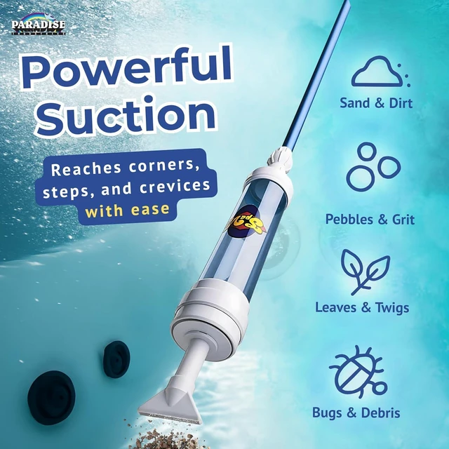 Alt view image 5 of 7 - Rola-Chem 6250 Paradise Power Spa Vacuum Manual Spa Vac for Hot Tub, Pool Stairs & Spas Cordless Hot Tub Vacuum Cleaner with Telescopic Handle Powered by Physics
