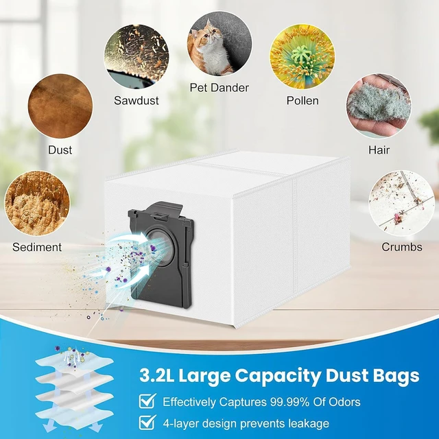 Alt view image 6 of 7 - 21P Replacement Parts Compatible with Dreame D20 Plus Robot Vacuum and Mop