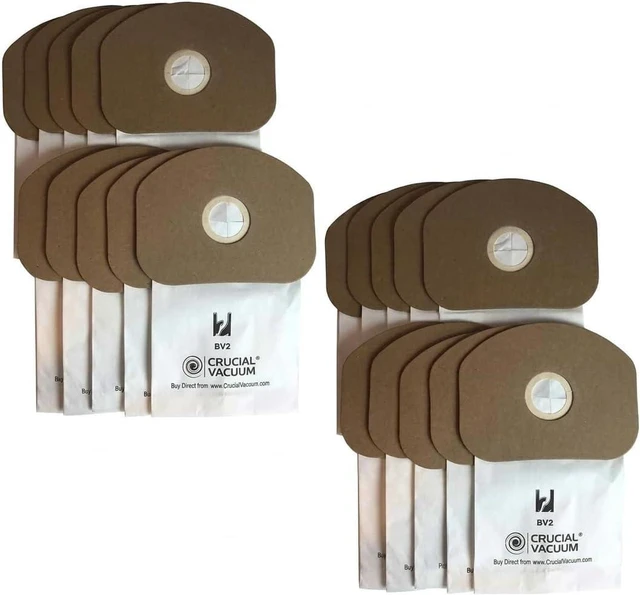 Main image of 20 Replacement Vacuum Bags Compatible with Eureka Part # 62370, B352-2500 Fits Models SC412 Fits Models Eureka BV-2, Sanitaire, Backpack, Carpet Pro, Piranha, Tornado