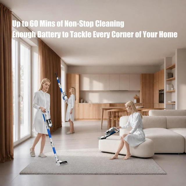 Alt view image 5 of 7 - Cordless Stick Vacuum with Bendable Wand for Pet Hair