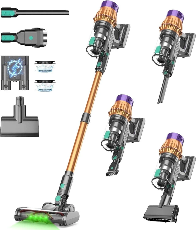 Main image of Cordless Stick Vacuum Cleaners for Home, 650W 55KPA Up to 70Min Runtime